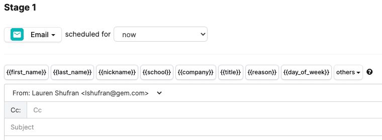 email tokens