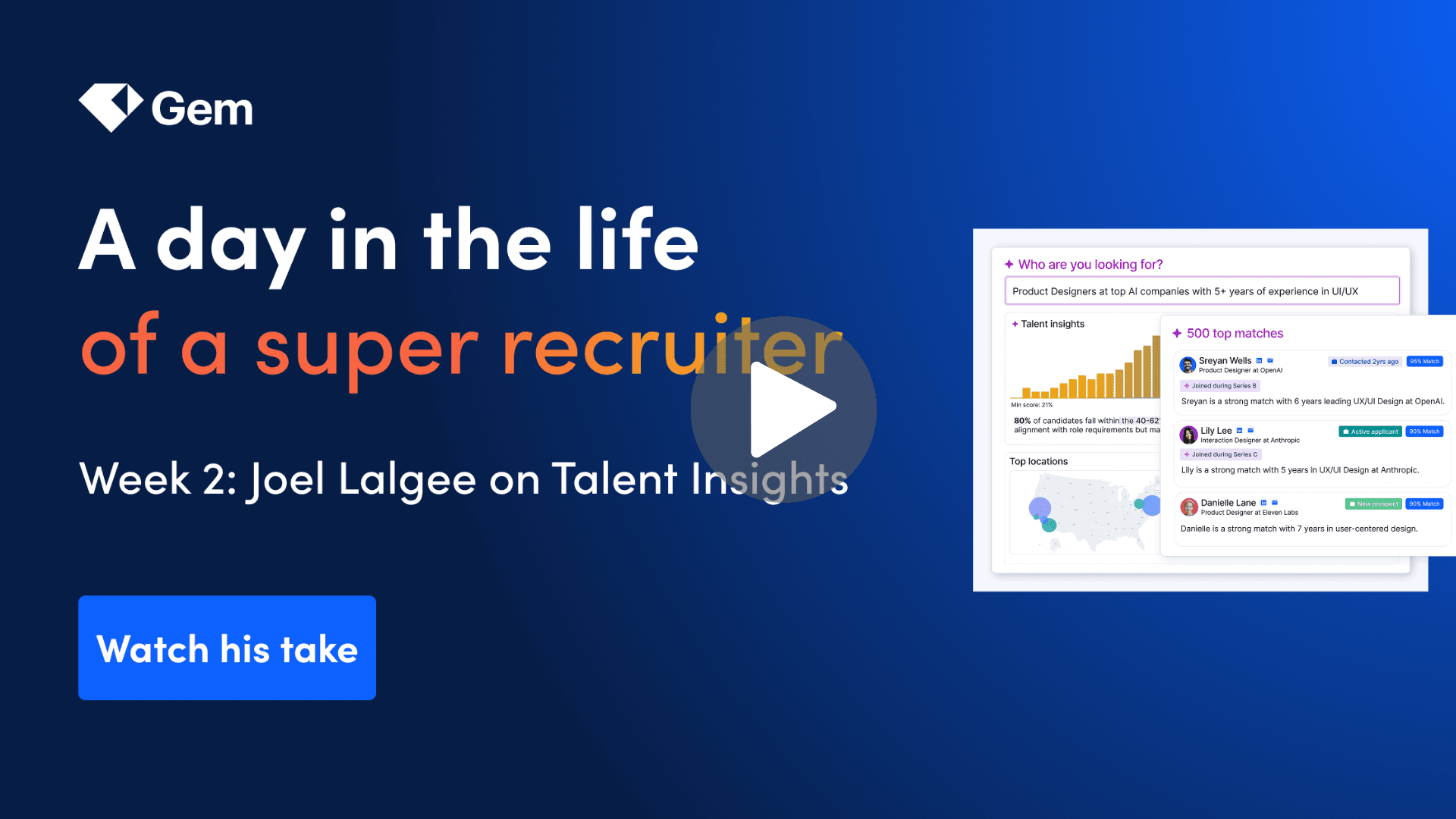 A day in the life of a super recruiter. Week 2: Talent Insights